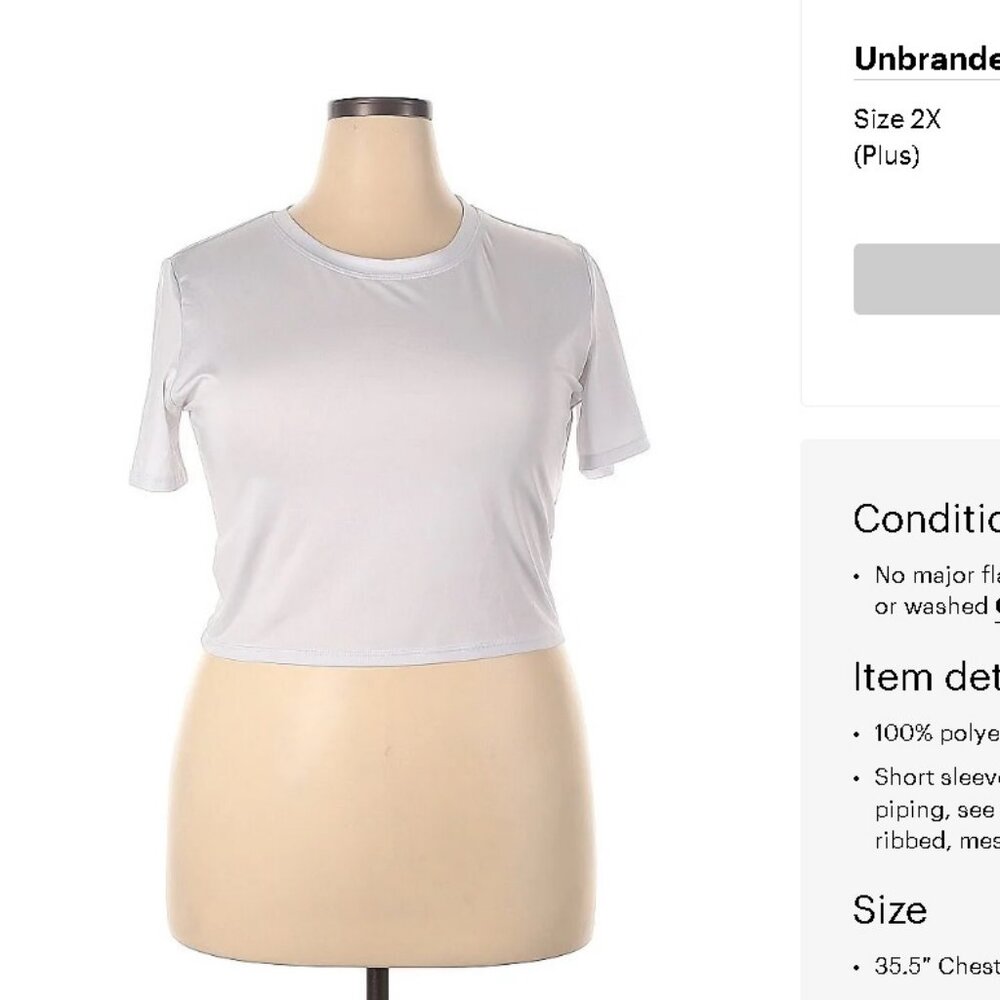 White short sleeve tank top shirt (2 for $10)
